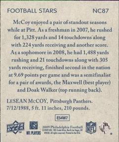 2009 Philadelphia - National Chicle #NC87 LeSean McCoy Back