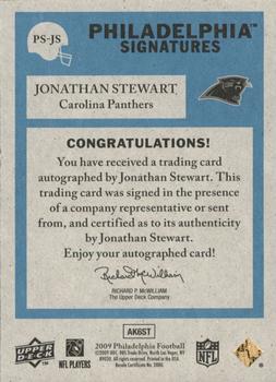 2009 Philadelphia - Signatures #PS-JS Jonathan Stewart Back