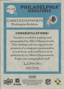 2009 Philadelphia - Signatures #PS-AH Albert Haynesworth Back