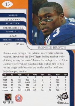 2005 Press Pass SE #13 Ronnie Brown Back