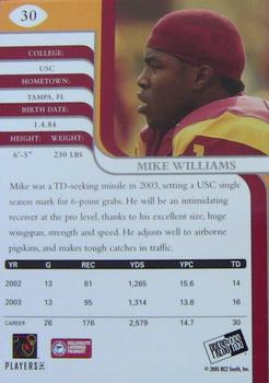2005 Press Pass SE #30 Mike Williams Back