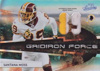 2009 Playoff Absolute Memorabilia - Gridiron Force Material Prime Jersey Number #21 Santana Moss Front