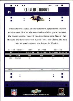 2005 Score #19 Clarence Moore Back