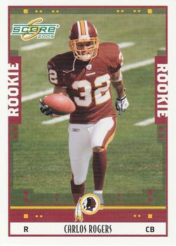 2005 Score #339 Carlos Rogers Front