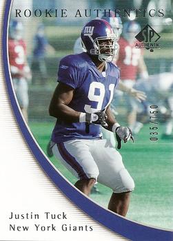 2005 SP Authentic #142 Justin Tuck Front