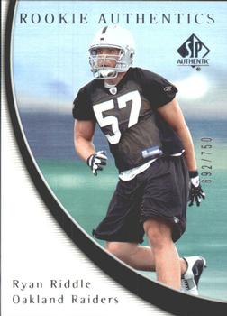 2005 SP Authentic #174 Ryan Riddle Front