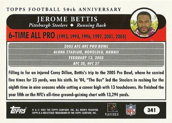 2005 Topps #341 Jerome Bettis Back