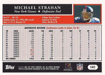 2005 Topps #141 Michael Strahan Back