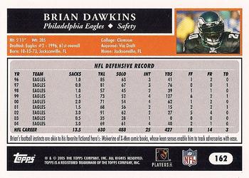 2005 Topps #162 Brian Dawkins Back