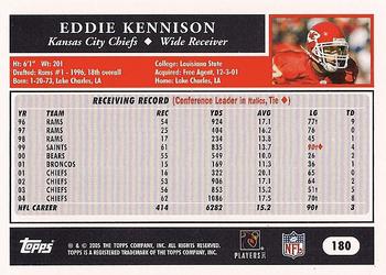 2005 Topps #180 Eddie Kennison Back