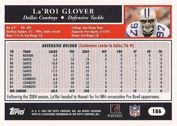 2005 Topps #186 La'Roi Glover Back