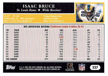 2005 Topps #227 Isaac Bruce Back