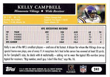 2005 Topps #241 Kelly Campbell Back
