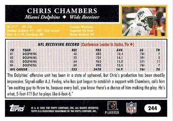 2005 Topps #244 Chris Chambers Back