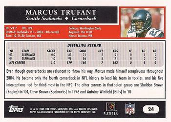 2005 Topps #24 Marcus Trufant Back