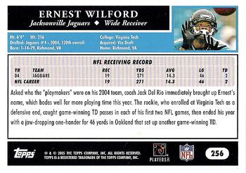 2005 Topps #256 Ernest Wilford Back