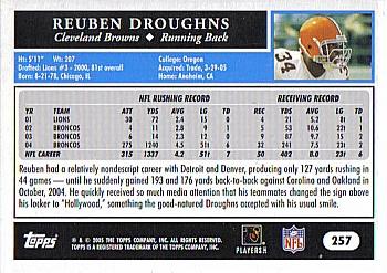 2005 Topps #257 Reuben Droughns Back