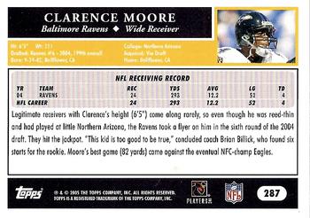 2005 Topps #287 Clarence Moore Back