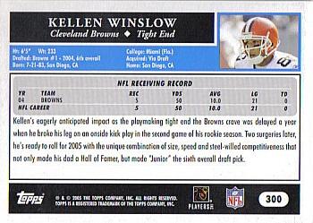 2005 Topps #300 Kellen Winslow Back