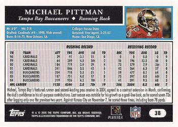 2005 Topps #38 Michael Pittman Back