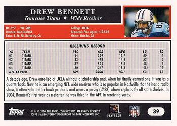 2005 Topps #39 Drew Bennett Back