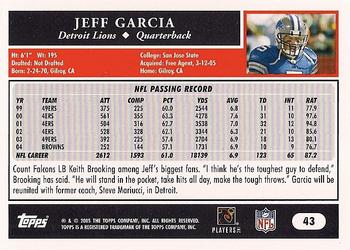 2005 Topps #43 Jeff Garcia Back
