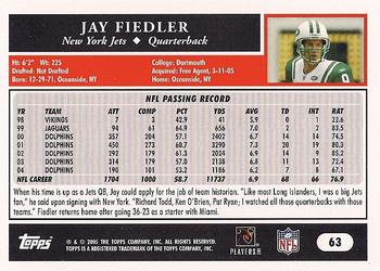 2005 Topps #63 Jay Fiedler Back