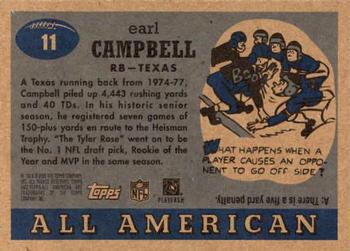 2005 Topps All American #11 Earl Campbell Back