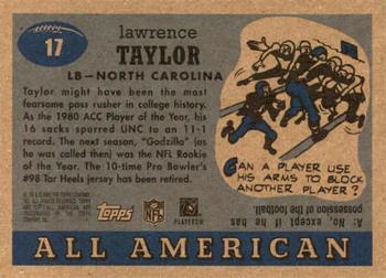 2005 Topps All American #17 Lawrence Taylor Back