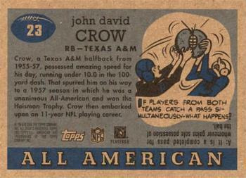 2005 Topps All American #23 John David Crow Back