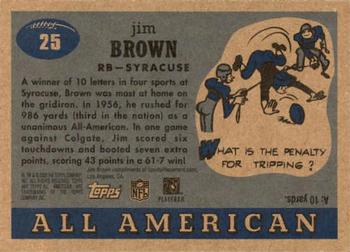 2005 Topps All American #25 Jim Brown Back