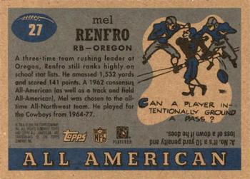 2005 Topps All American #27 Mel Renfro Back