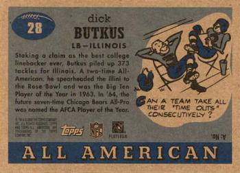 2005 Topps All American #28 Dick Butkus Back
