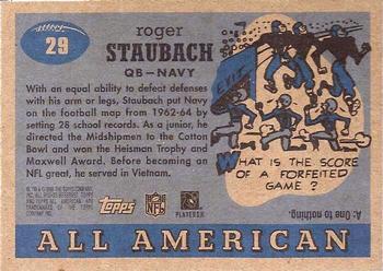 2005 Topps All American #29 Roger Staubach Back