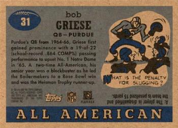 2005 Topps All American #31 Bob Griese Back