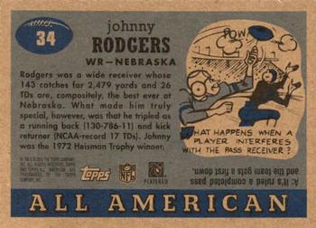 2005 Topps All American #34 Johnny Rodgers Back