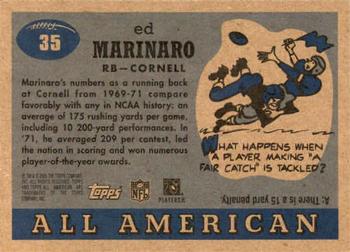 2005 Topps All American #35 Ed Marinaro Back