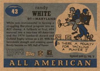 2005 Topps All American #43 Randy White Back