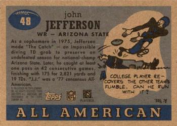 2005 Topps All American #48 John Jefferson Back