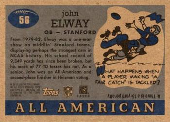 2005 Topps All American #56 John Elway Back