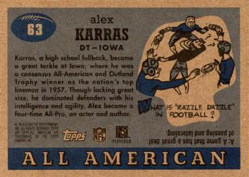 2005 Topps All American #63 Alex Karras Back