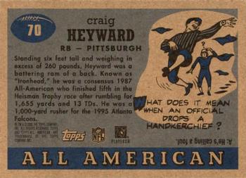 2005 Topps All American #70 Craig Heyward Back