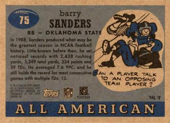 2005 Topps All American #75 Barry Sanders Back