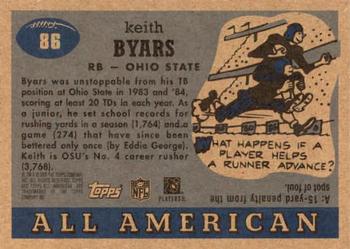 2005 Topps All American #86 Keith Byars Back