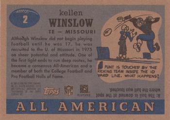 2005 Topps All American #2 Kellen Winslow Back