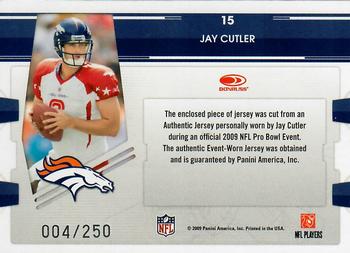 2009 Playoff Absolute Memorabilia - Tools of the Trade Material Red #15 Jay Cutler Back