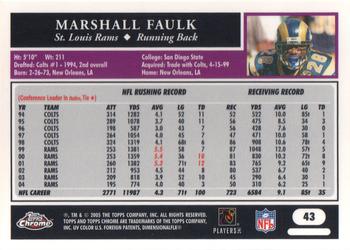 2005 Topps Chrome #43 Marshall Faulk Back