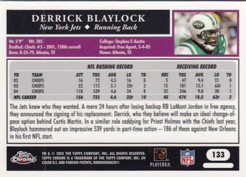 2005 Topps Chrome #133 Derrick Blaylock Back