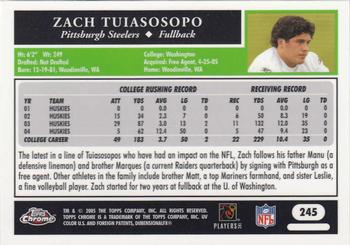 2005 Topps Chrome #245 Zach Tuiasosopo Back
