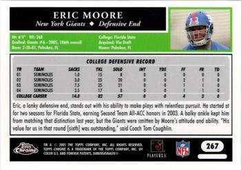 2005 Topps Chrome #267 Eric Moore Back